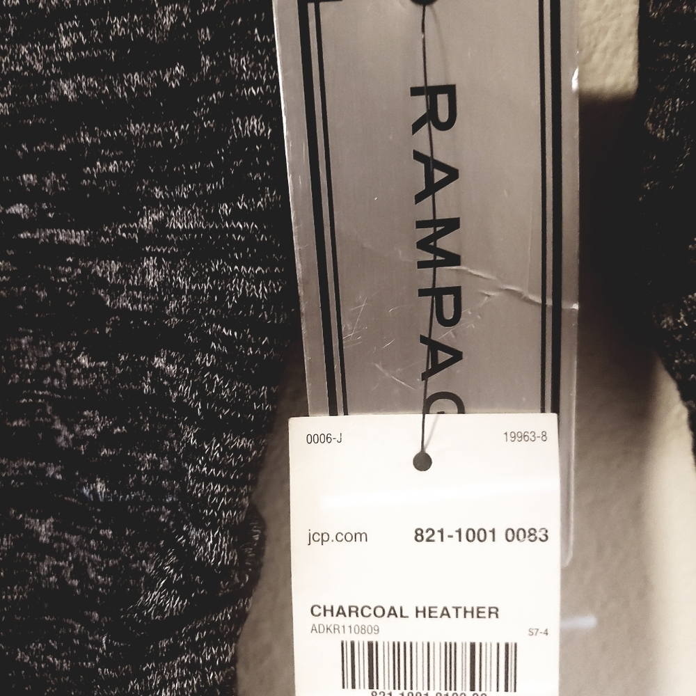 RAMPAGE Blk/Wht Var. KNIT Ruched Dress Large NEW - Picture 7 of 8